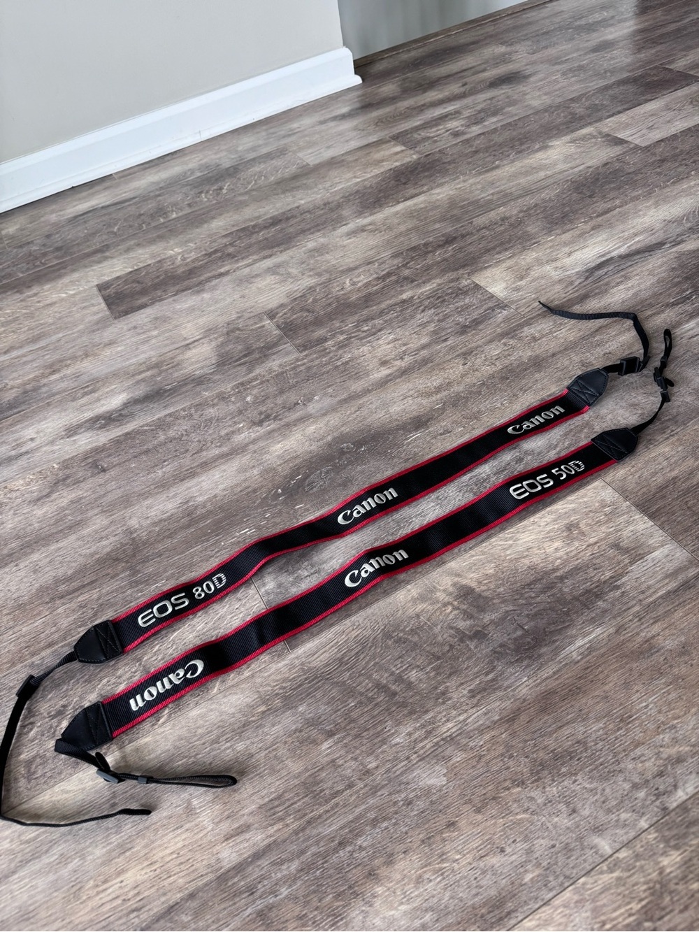 Canon Camera Neck Strap in Black with Red Trim - 1.5” Wide